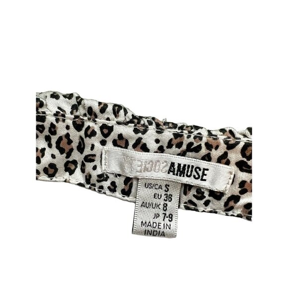 AMUSE SOCIETY CHEETAH WRAP COCKTAIL DRESS WHITE/BLACK REVOLVE SUMMER RESORT, BEA - Picture 7 of 7